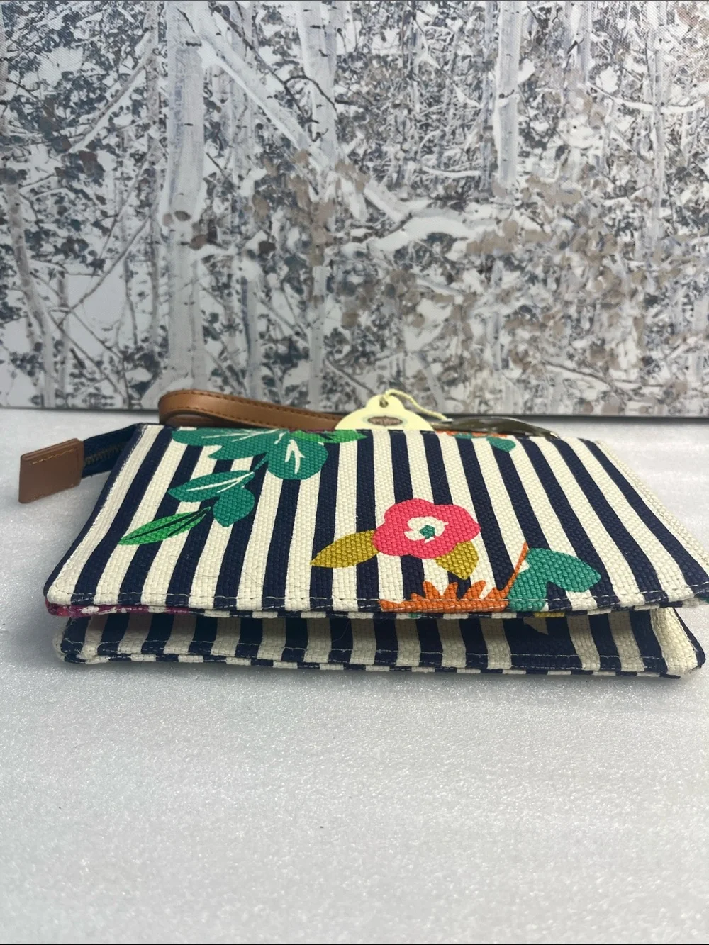 Spartina 449 Multicolor Floral Wristlet NEW